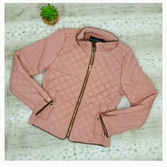 ‎NWT Bomber Jacket with Zipped Pockets Color Pink - Picture 2 of 4